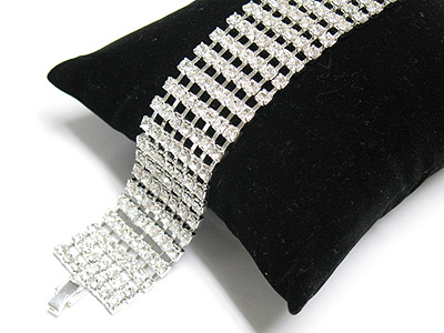 7 row rhinestone bracelet