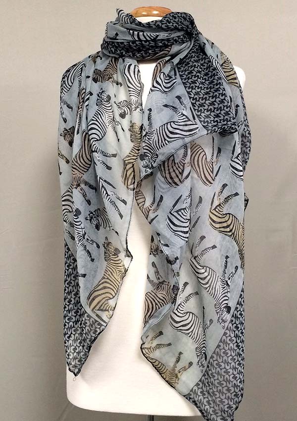 Zebra print scarf