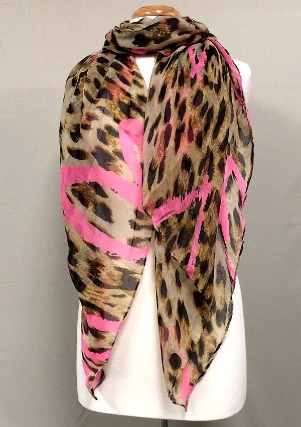 Jaguar pattern print scarf