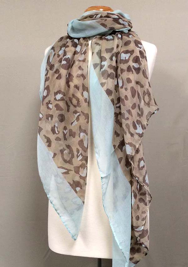 Jaguar pattern print scarf