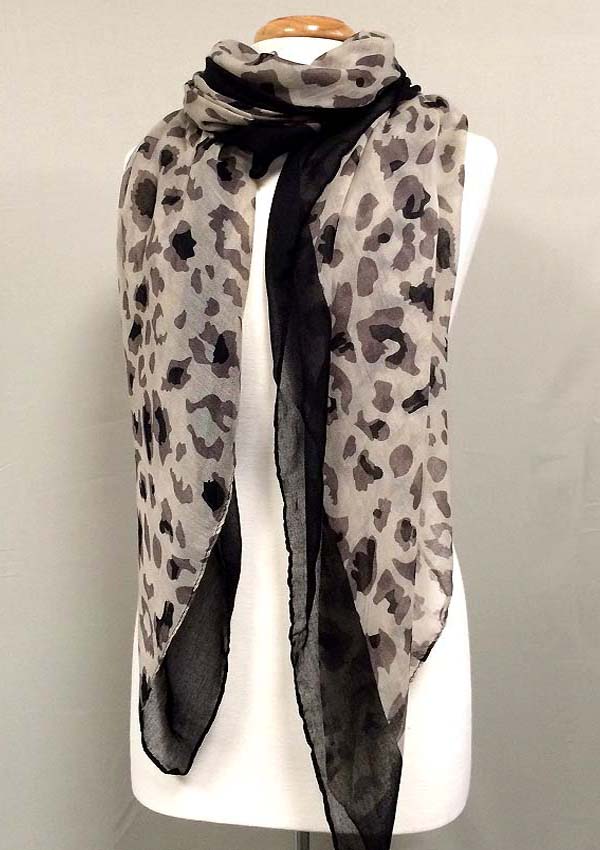 Jaguar pattern print scarf