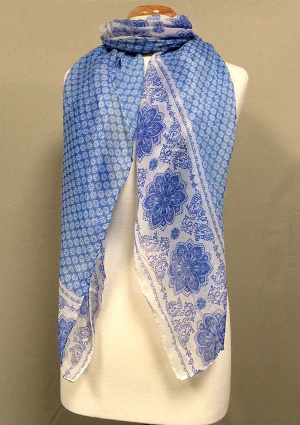 Folkloric pattern flower pattern scarf