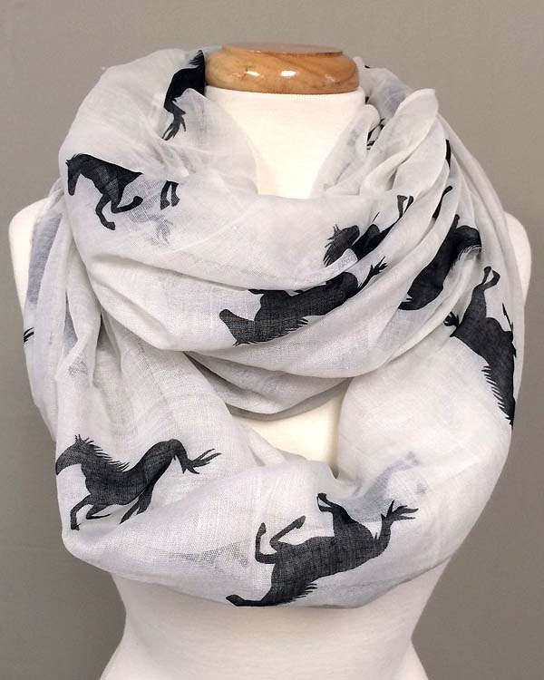 Horse print infinity scarf