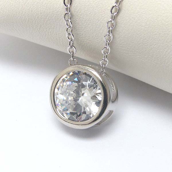 Premier electro plating cubic zirconia necklace