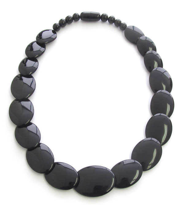 CHUNKY MULTI DISC BEAD LINK NECKLACE