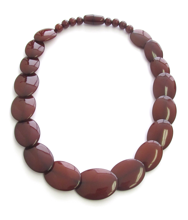 CHUNKY MULTI DISC BEAD LINK NECKLACE