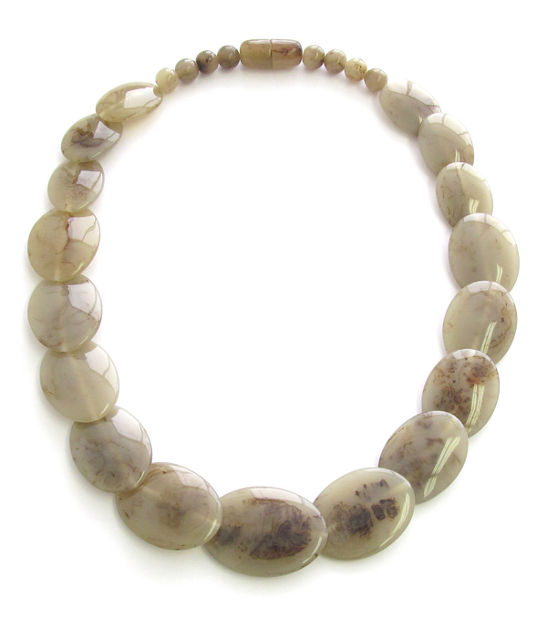 CHUNKY MULTI DISC BEAD LINK NECKLACE