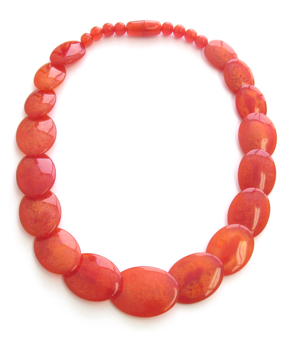 CHUNKY MULTI DISC BEAD LINK NECKLACE