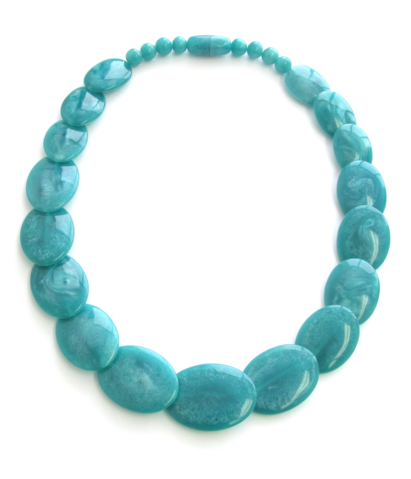 CHUNKY MULTI DISC BEAD LINK NECKLACE