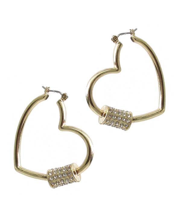 Heart hoop earring