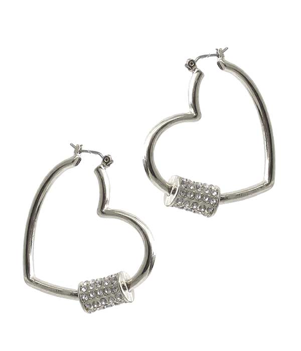 Heart hoop earring