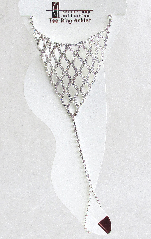 Rhinestone anklet
