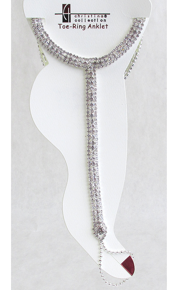 Rhinestone anklet