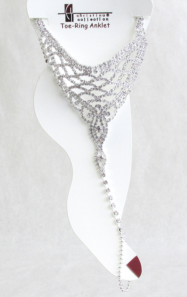 Rhinestone anklet