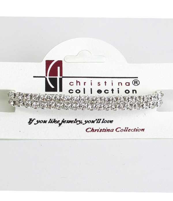 RHINESTONE STRETCH BRACELET - 2 ROW