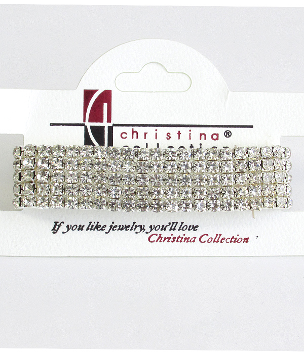 Rhinestone stretch bracelet - 5 row