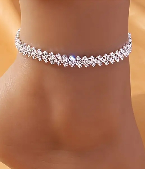 Rhinestone anklet