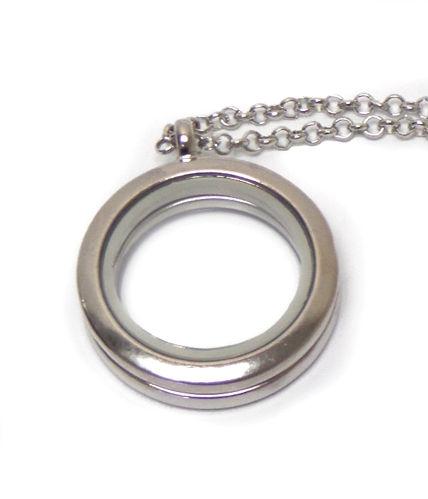 Origami style locket pendant necklace