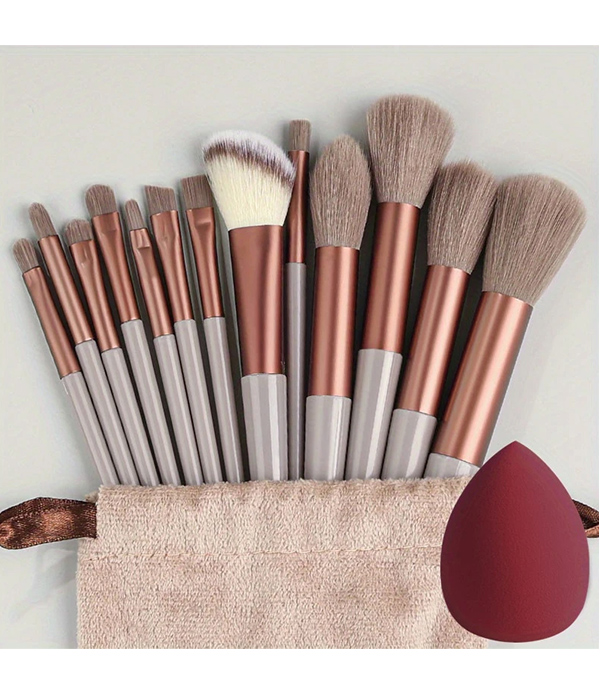 13 piece makeup brush set and sponge