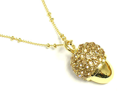 Crystal acorn necklace