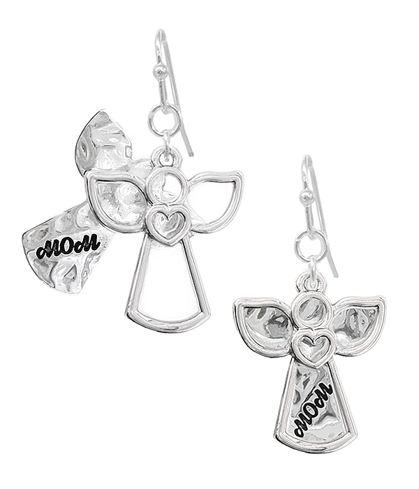 Religious inspiration guardian angel earring - mom