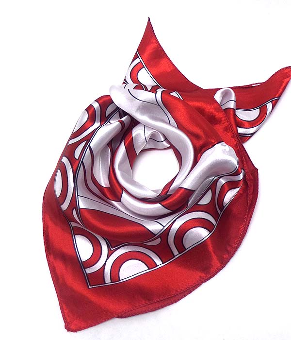 Petite size satin silk scarf - bubble