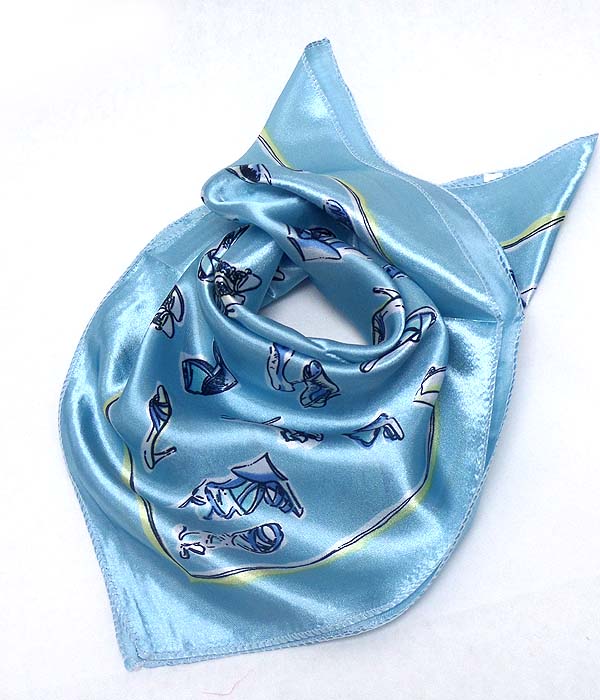 Petite size satin silk scarf