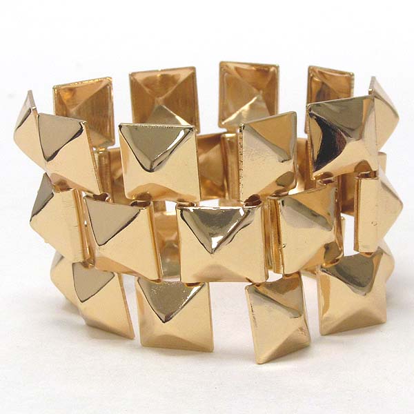 Multi metal stud link bracelet