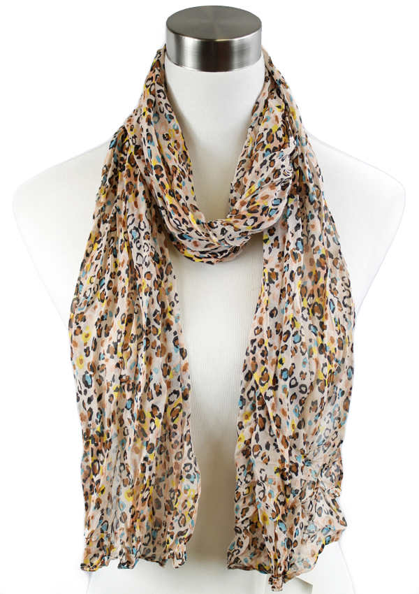 Stylized animal print chiffon - 100% polyester