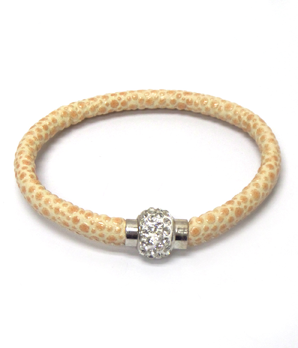 Pave ballwith crystals spotted bracelet