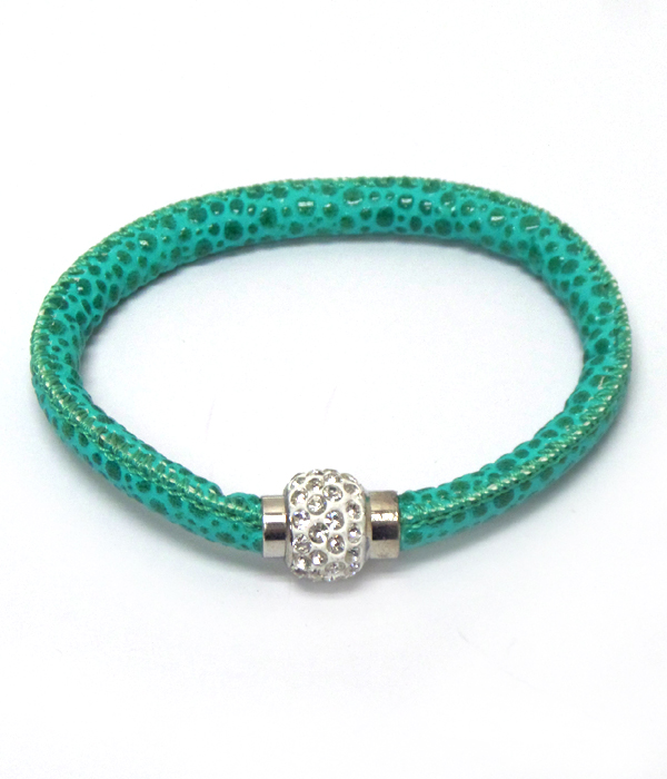 Pave ballwith crystals spotted bracelet 