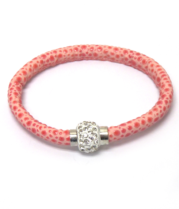 Pave ballwith crystals spotted bracelet 