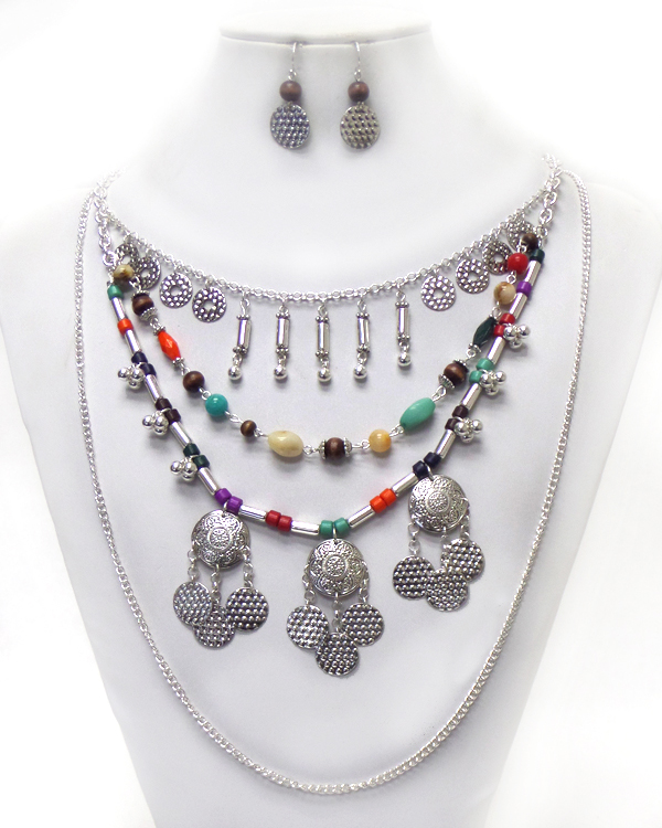 BOHEMIAN STYLE 5 LAYER FASIONE NECKLACE SET