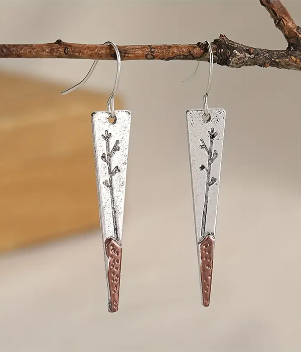 Tree bar earring