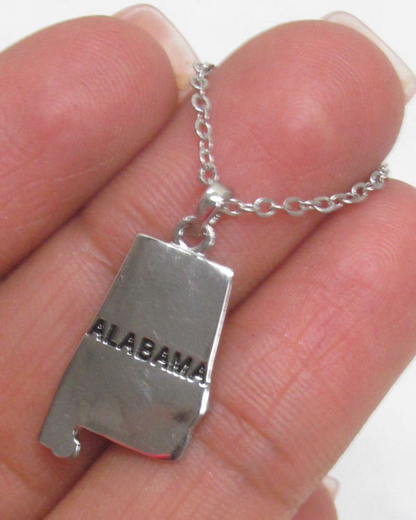 Alabama state pendant necklace