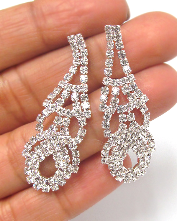 Rhinestone drop earrings  