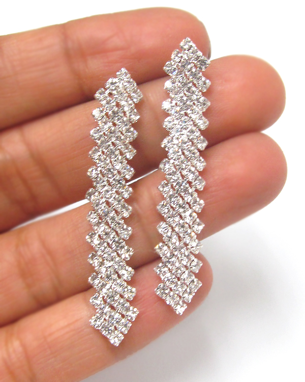 Rhinestone drop earrings  