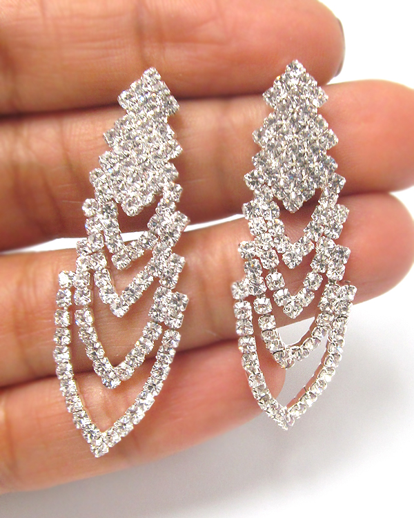 Rhinestone drop earrings  