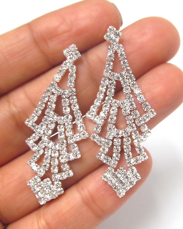 Rhinestone drop earrings  