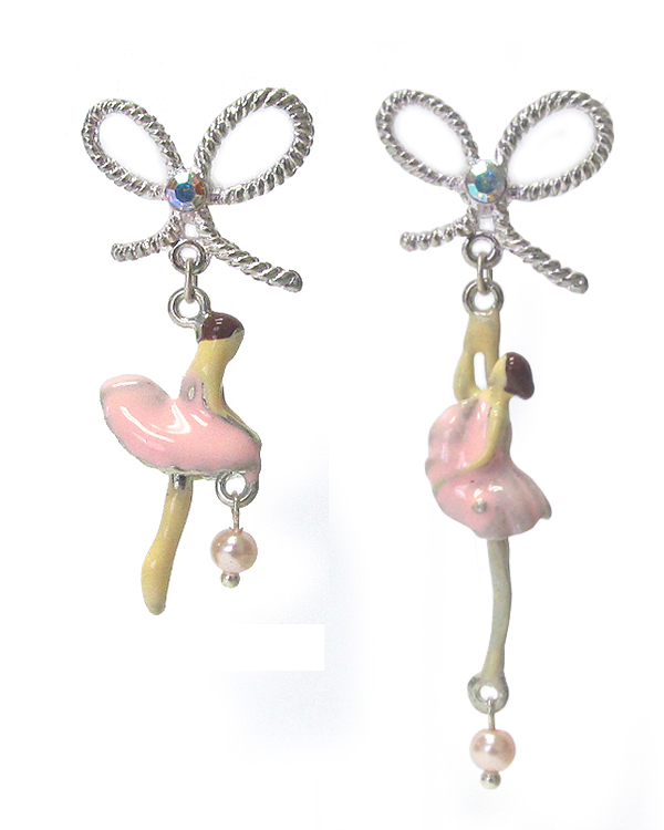 EPOXY BALLERINA DROP EARRING