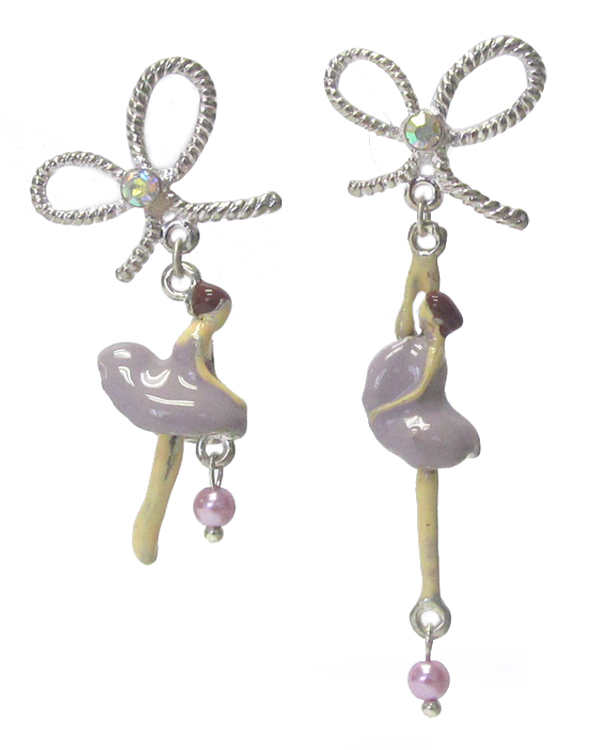 Epoxy ballerina drop earring