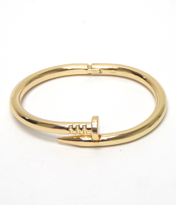 Bold nail hinge bangle bracelet