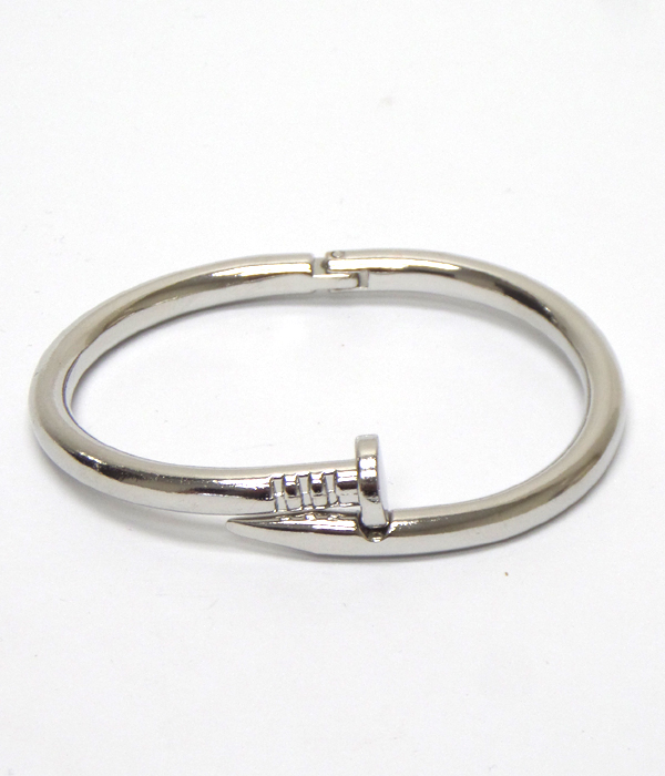 Bold nail hinge bangle bracelet