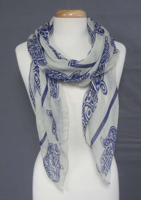 Hamsa print scarf