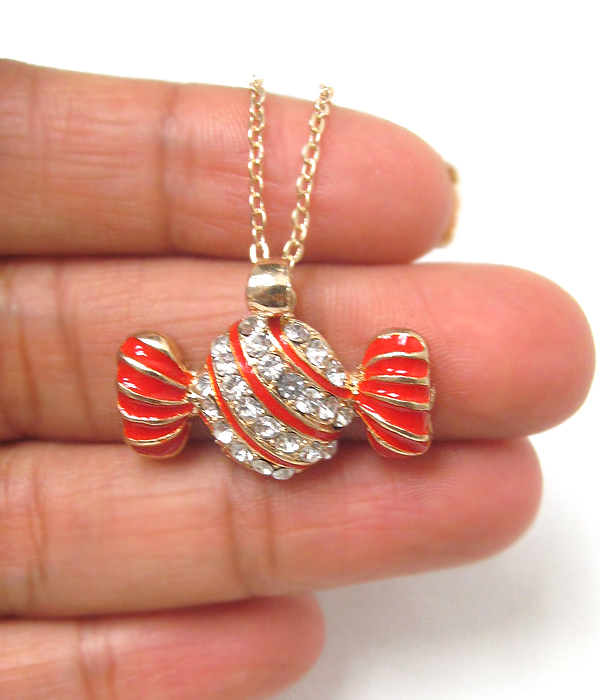 Premier electro plating crsytal deco candy necklace
