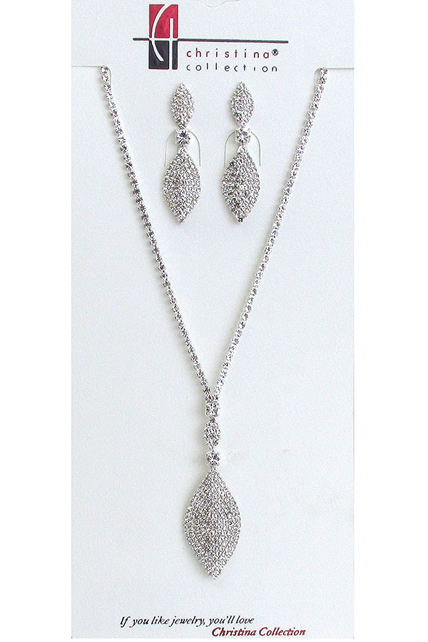 Rhinestone necklace set