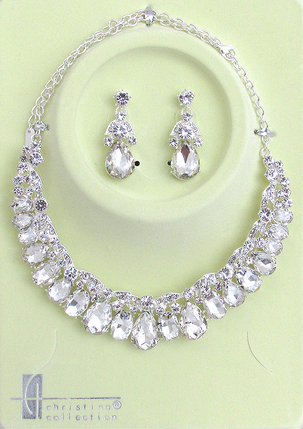 LUXURY CLASS VICTORIAN STYLE AND AUSTRALIAN CRYSTAL PARTY NECKLACE SET