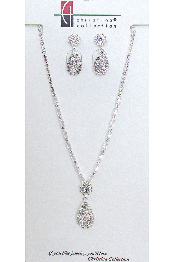 RHINESTONE NECKLACE SET