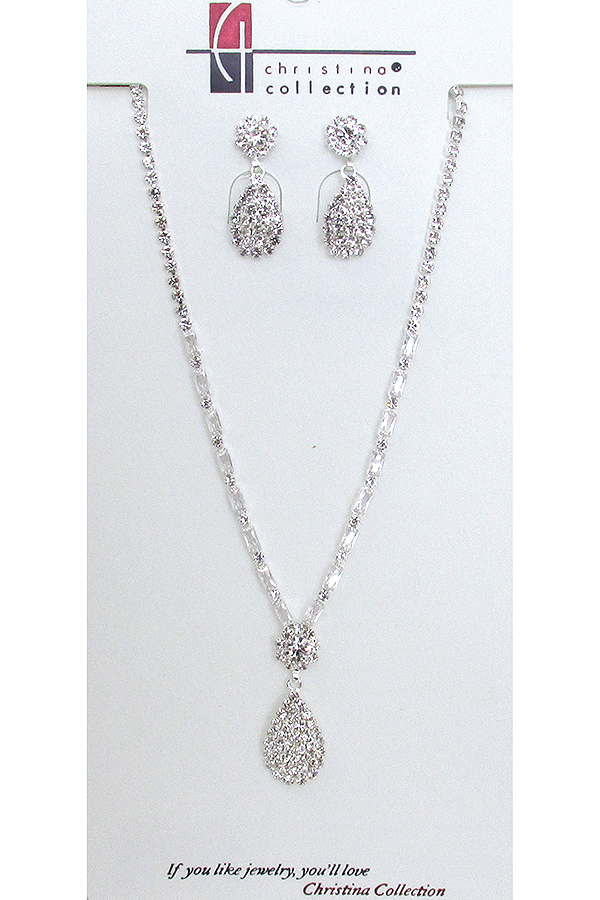 RHINESTONE NECKLACE SET