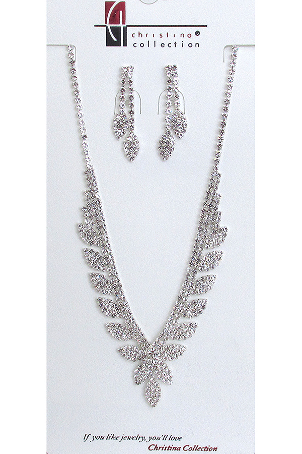 Rhinestone necklace set